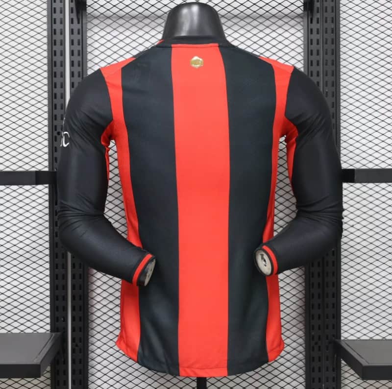 AAA(Thailand) AC Milan 26/27 Home Long Sleeve Soccer Jersey (Player) Leaked