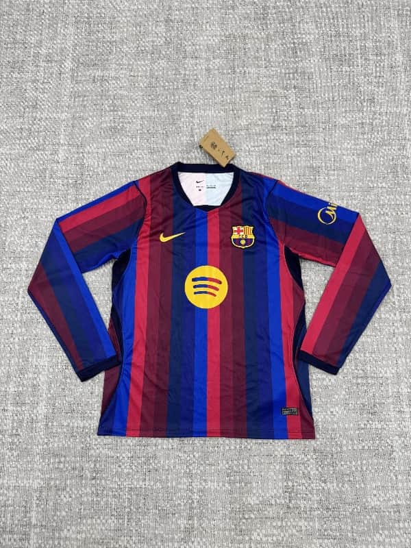 AAA(Thailand) Barcelona 26/27 Home Long Sleeve Soccer Jersey (Leaked) AAA(Thailand) Barcelona 26/27 Home Long Sleeve Soccer Jersey (Leaked)
