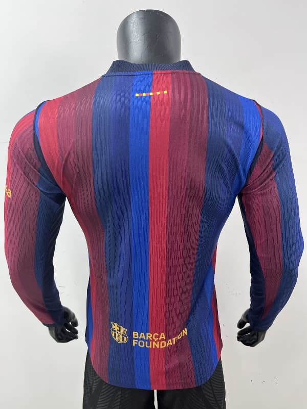 AAA(Thailand) Barcelona 26/27 Home Long Sleeve Soccer Jersey (Player) Leaked