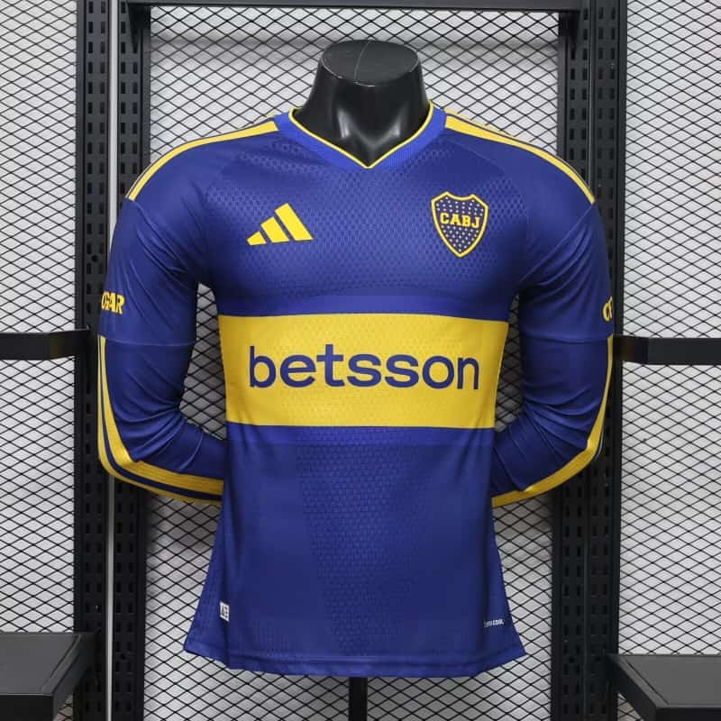 AAA(Thailand) Boca Juniors 2026 Home Long Sleeve Soccer Jersey (Player) AAA(Thailand) Boca Juniors 2026 Home Long Sleeve Soccer Jersey (Player)