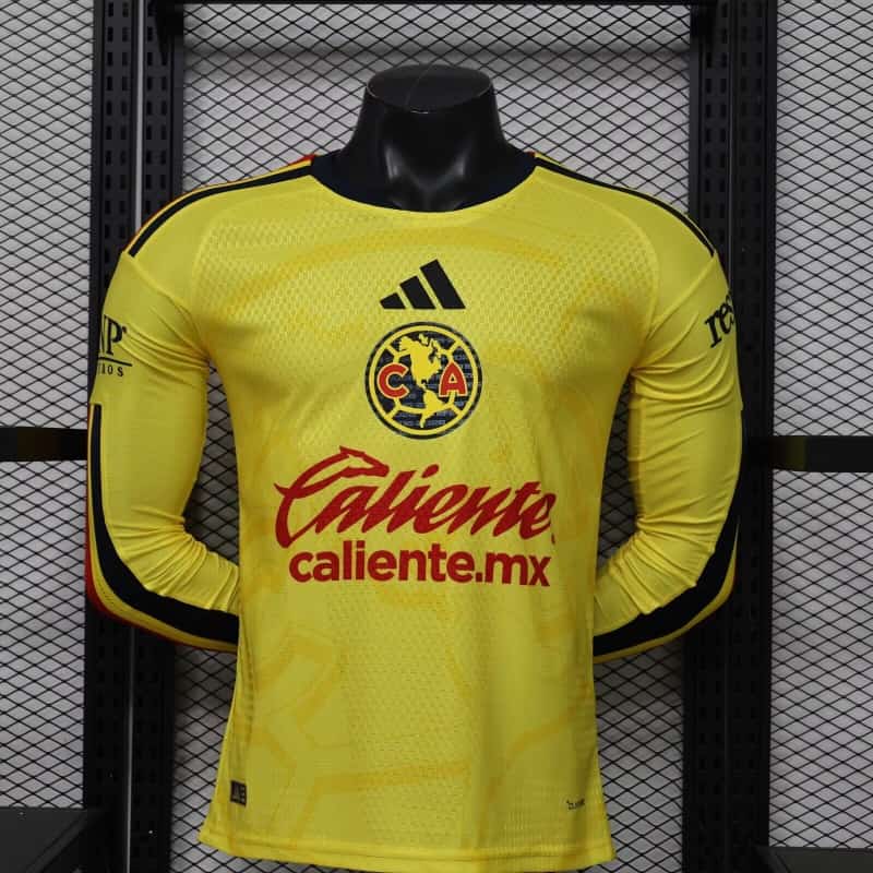 AAA(Thailand) Club America 26/27 Home Long Sleeve Soccer Jersey (Player)