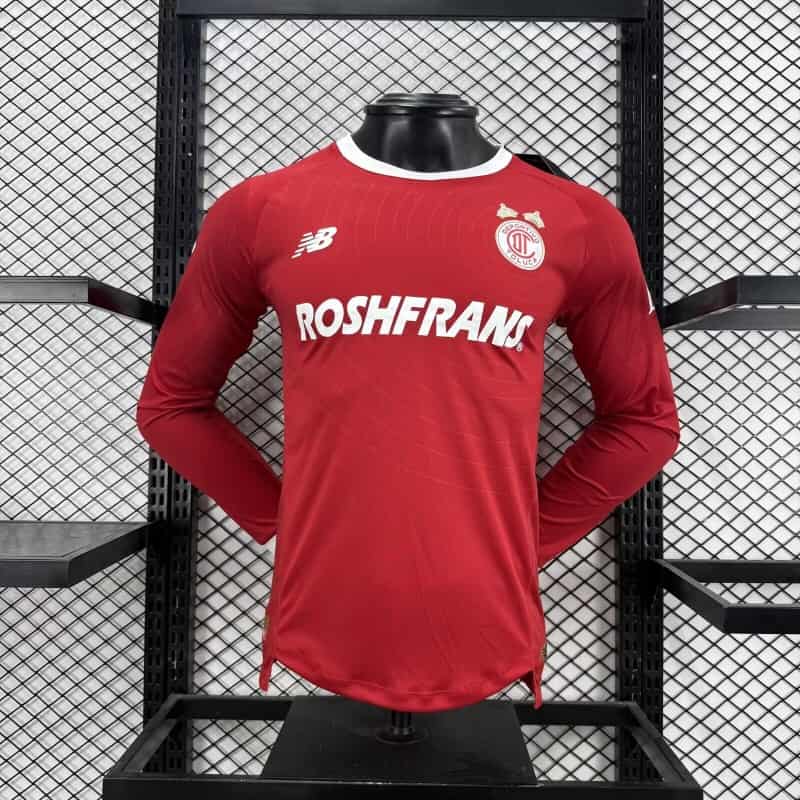 AAA(Thailand) Deportivo Toluca 26/27 Home Long Sleeve Soccer Jersey (Player) AAA(Thailand) Deportivo Toluca 26/27 Home Long Sleeve Soccer Jersey (Player)