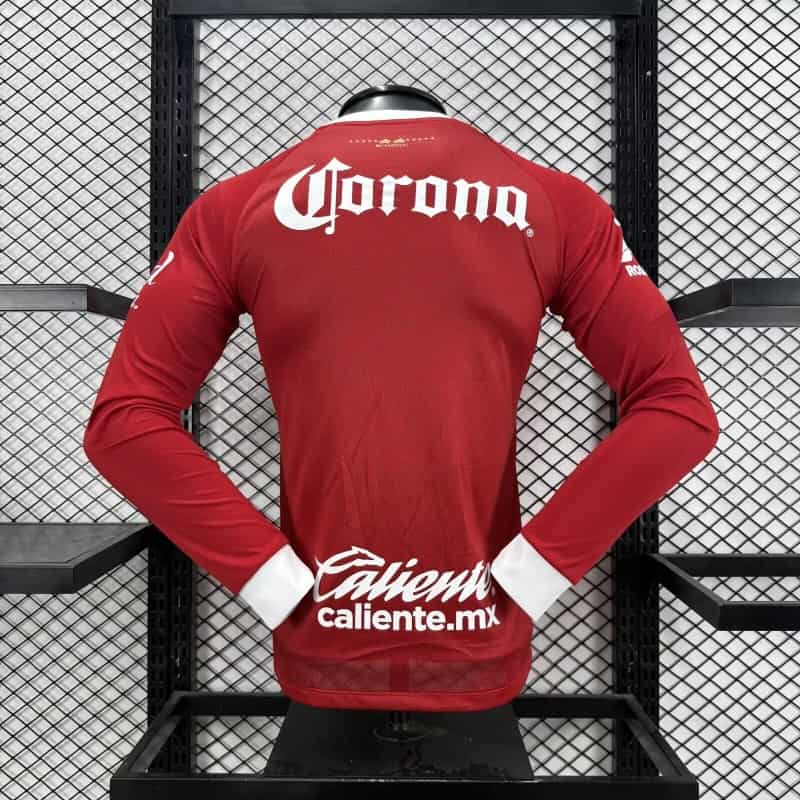 AAA(Thailand) Deportivo Toluca 26/27 Home Long Sleeve Soccer Jersey (Player)