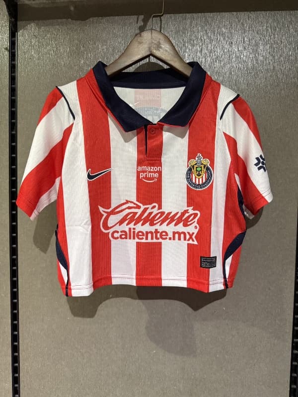 AAA(Thailand) Guadalajara Chivas 26/27 Home Women Cropped Soccer Jersey AAA(Thailand) Guadalajara Chivas 26/27 Home Women Cropped Soccer Jersey