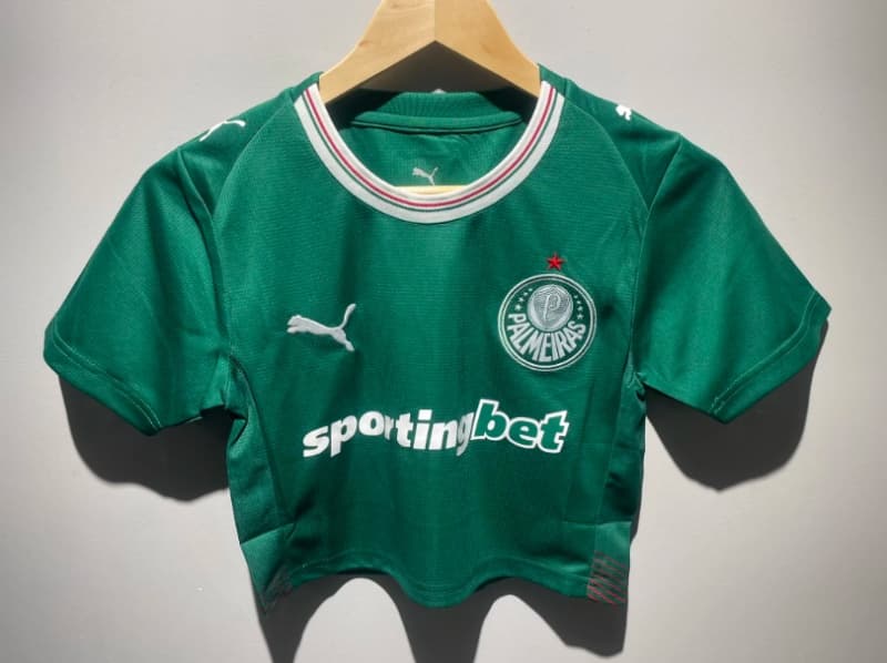 AAA(Thailand) Palmeiras 2026 Home Women Cropped Soccer Jersey AAA(Thailand) Palmeiras 2026 Home Women Cropped Soccer Jersey