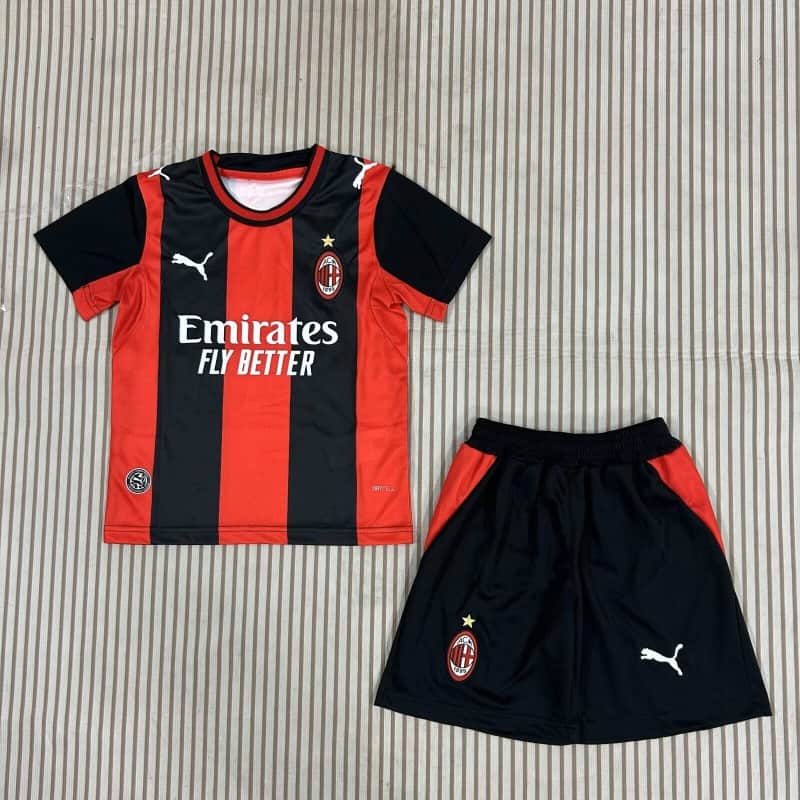 AC Milan 26/27 Kids Home Soccer Jersey And Shorts (Leaked) AC Milan 26/27 Kids Home Soccer Jersey And Shorts (Leaked)