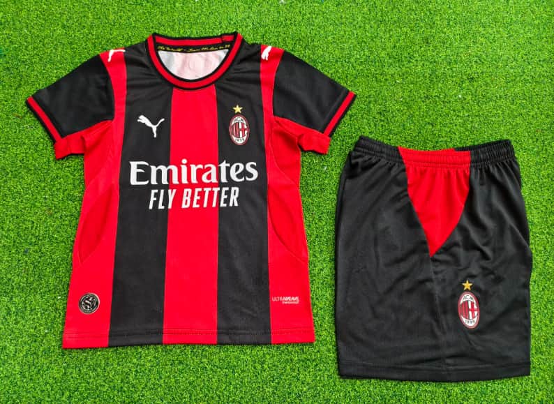AC Milan 26/27 Kids Home Soccer Jersey And Shorts (Player) Leaked AC Milan 26/27 Kids Home Soccer Jersey And Shorts (Player) Leaked