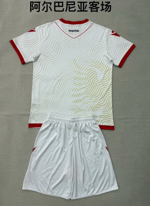 Albania 2026 Kids Away Soccer Jersey And Shorts