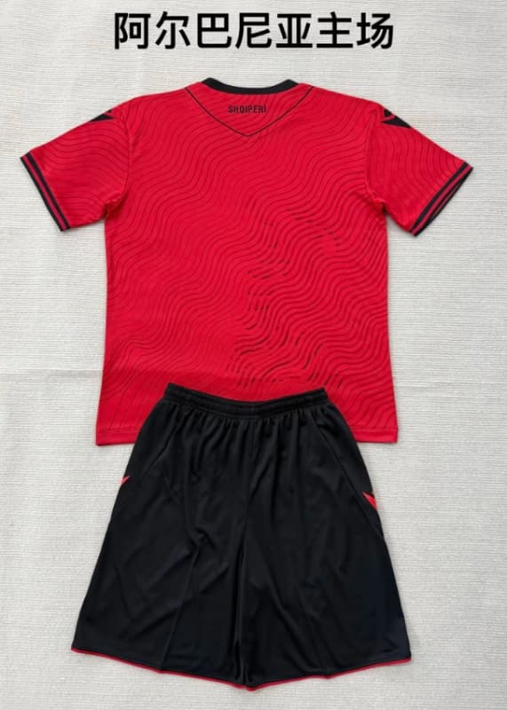 Albania 2026 Kids Home Soccer Jersey And Shorts
