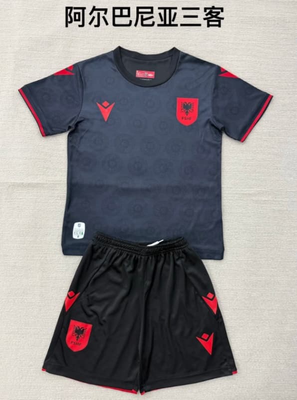Albania 2026 Kids Third Soccer Jersey And Shorts