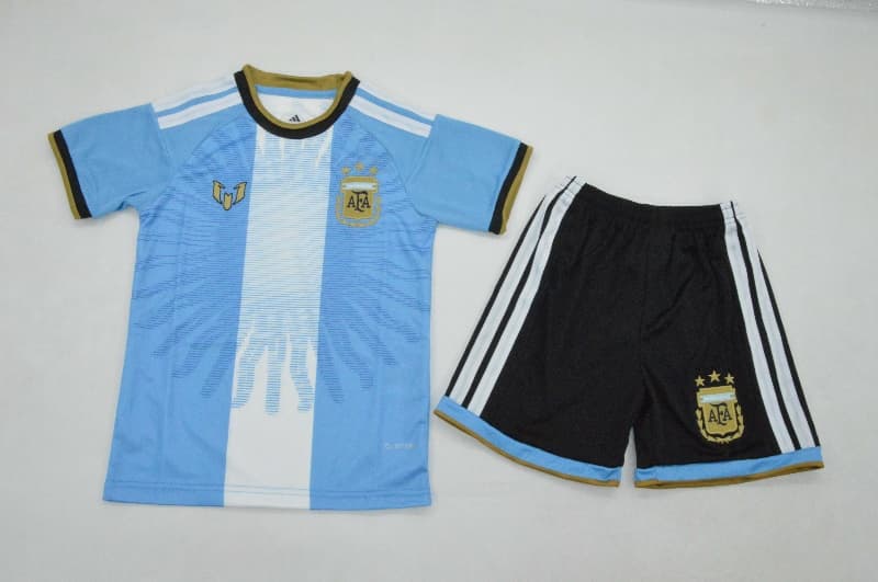Argentina 2026 Kids MESSI Special Soccer Jersey And Shorts Argentina 2026 Kids MESSI Special Soccer Jersey And Shorts