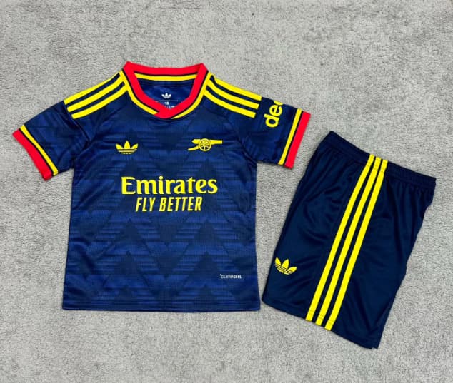 Arsenal 26/27 Kids Away Soccer Jersey And Shorts (Leaked)