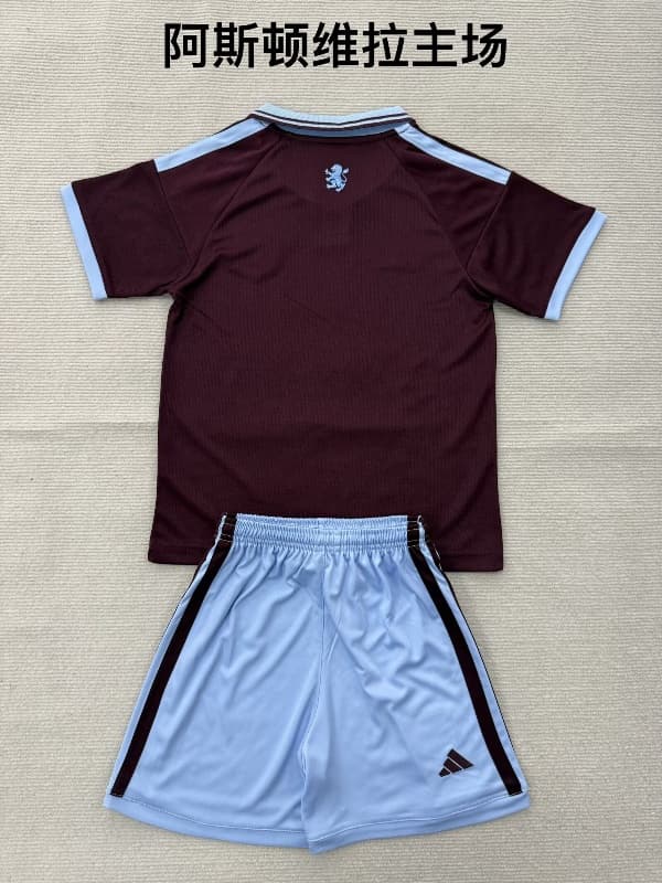 Aston Villa 26/27 Kids Home Soccer Jersey And Shorts