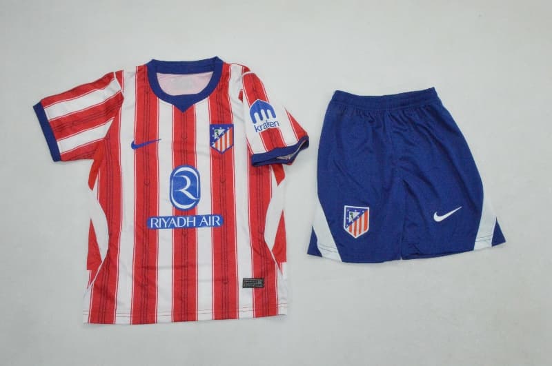 Atletico Madrid 26/27 Kids Home Soccer Jersey And Shorts Atletico Madrid 26/27 Kids Home Soccer Jersey And Shorts