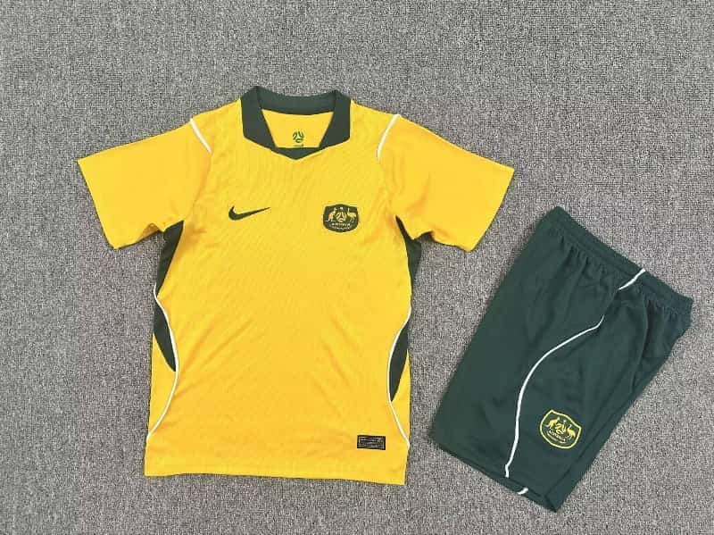Australia 2026 Kids World Cup Home Soccer Jersey And Shorts