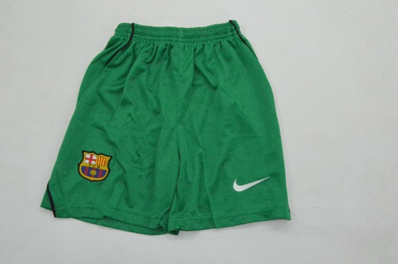 Barcelona 26/27 Kids Goalkeeper Green Soccer Jersey And Shorts
