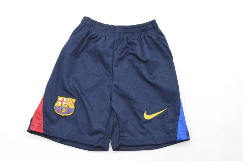 Barcelona 26/27 Kids Home Soccer Jersey And Shorts (Leaked)