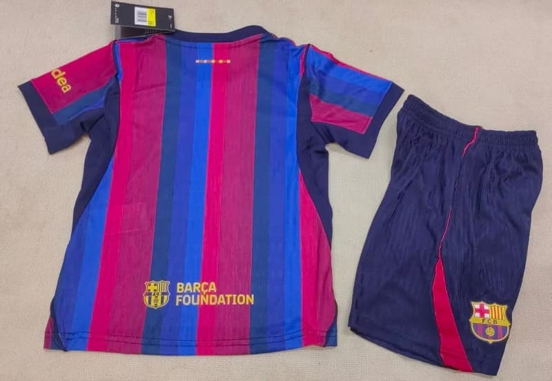 Barcelona 26/27 Kids Home Soccer Jersey And Shorts (Player) Leaked