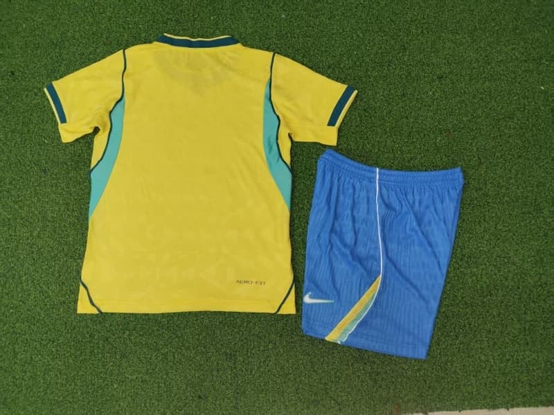 Brazil 2026 Kids World Cup Home Soccer Jersey And Shorts (Player)