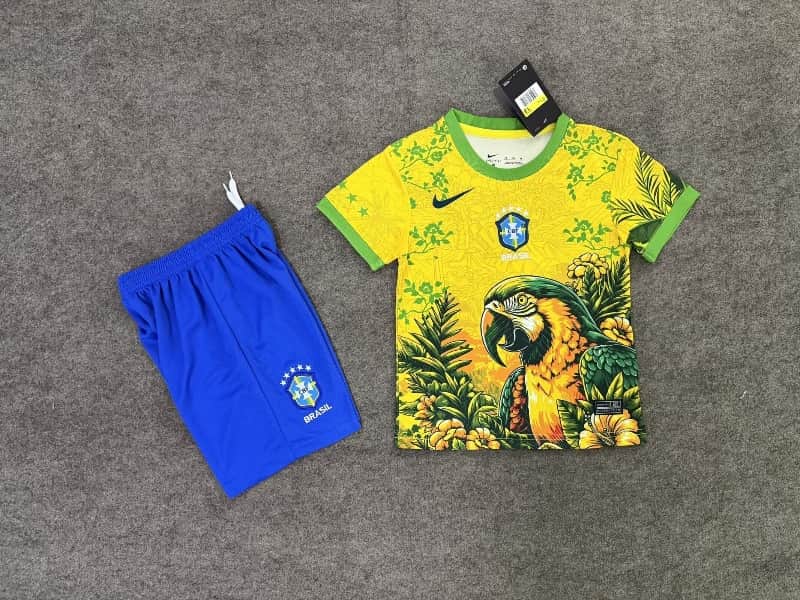 Brazil 2026 Kids Special Soccer Jersey And Shorts
