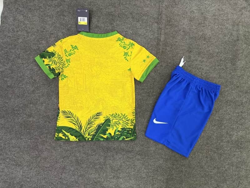 Brazil 2026 Kids Special Soccer Jersey And Shorts