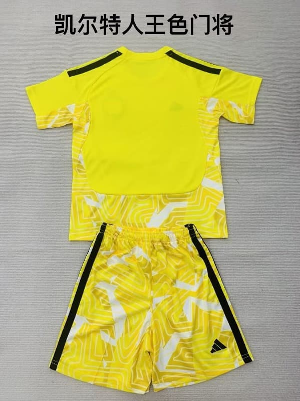 Celtic 26/27 Kids Goalkeeper Yellow Soccer Jersey And Shorts