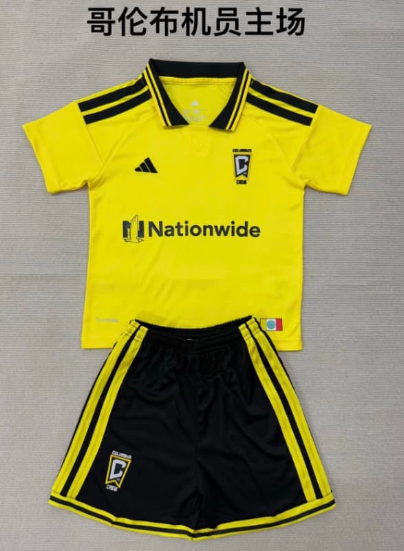 Columbus Crew 2026 Kids Home Soccer Jersey And Shorts
