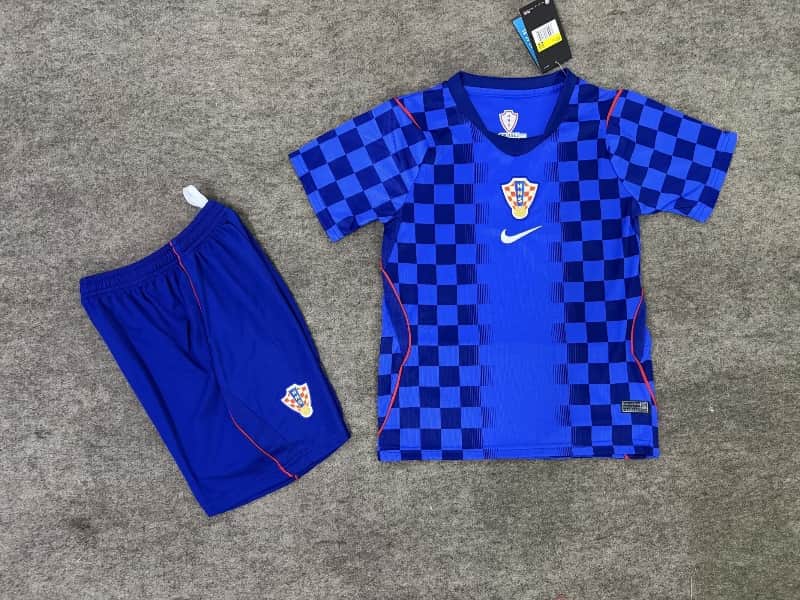 Croatia 2026 Kids World Cup Away Soccer Jersey And Shorts Croatia 2026 Kids World Cup Away Soccer Jersey And Shorts