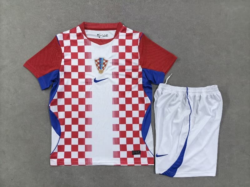 Croatia 2026 Kids World Cup Home Soccer Jersey And Shorts