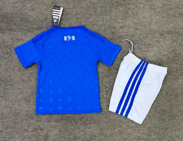 Cruzeiro 2026 Kids Home Soccer Jersey And Shorts