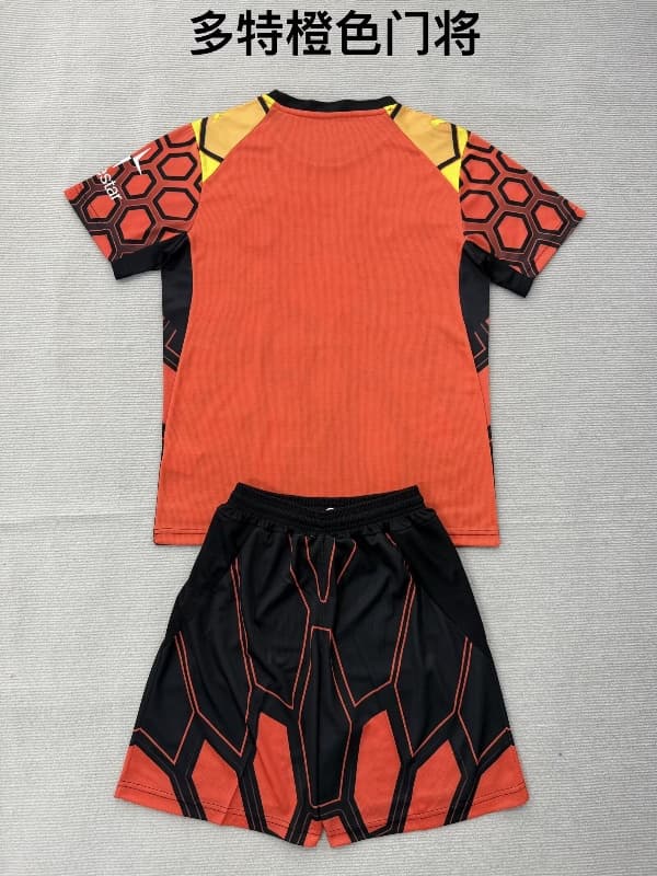 Dortmund 26/27 Kids Goalkeeper Orange Soccer Jersey And Shorts