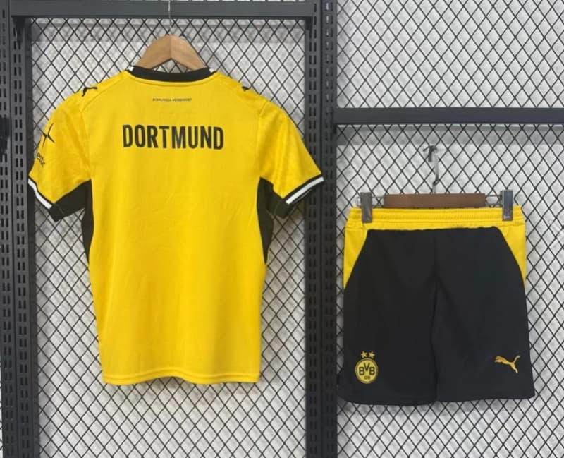 Dortmund 26/27 Kids Home Soccer Jersey And Shorts (Leaked)