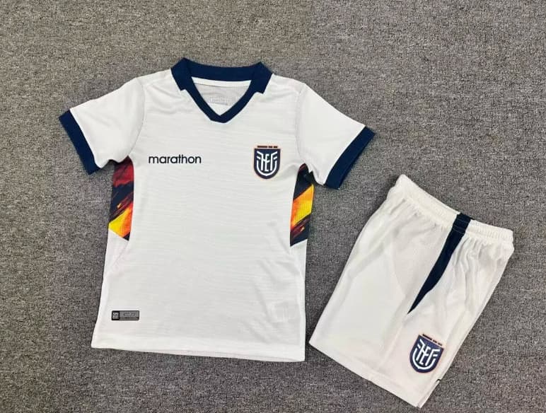 Ecuador 2026 Kids Away Soccer Jersey And Shorts