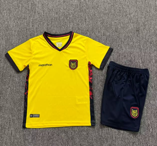 Ecuador 2026 Kids Home Soccer Jersey And Shorts Ecuador 2026 Kids Home Soccer Jersey And Shorts