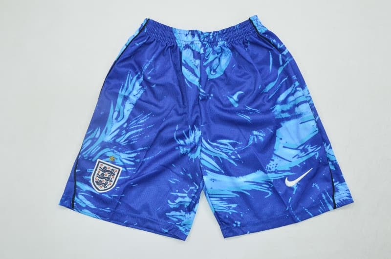 England 2026 Kids Goalkeeper Blue Soccer Jersey And Shorts
