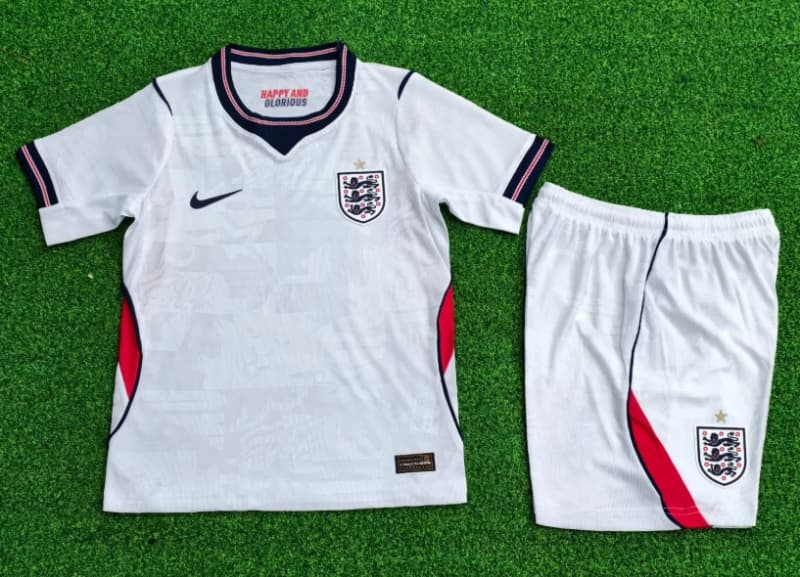 England 2026 Kids World Cup Home Soccer Jersey And Shorts (Player)