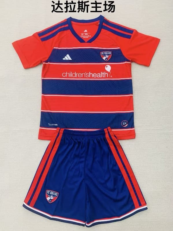 FC Dallas 2026 Kids Home Soccer Jersey And Shorts FC Dallas 2026 Kids Home Soccer Jersey And Shorts