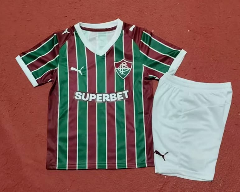 Fluminense 2026 Kids Home Soccer Jersey And Shorts