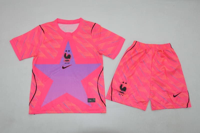France 2026 Kids World Cup Goalkeeper Pink Soccer Jersey And Shorts