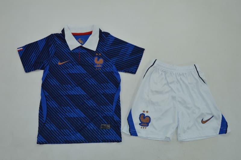 France 2026 Kids World Cup Home Soccer Jersey And Shorts