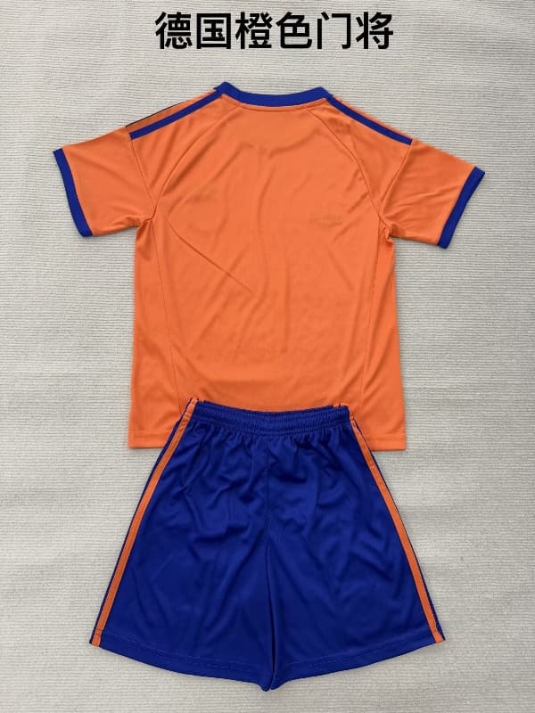 Germany 2026 Kids World Cup Goalkeeper Orange Soccer Jersey And Shorts