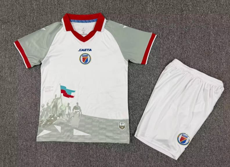 Haiti 2026 Kids Away Soccer Jersey And Shorts Haiti 2026 Kids Away Soccer Jersey And Shorts