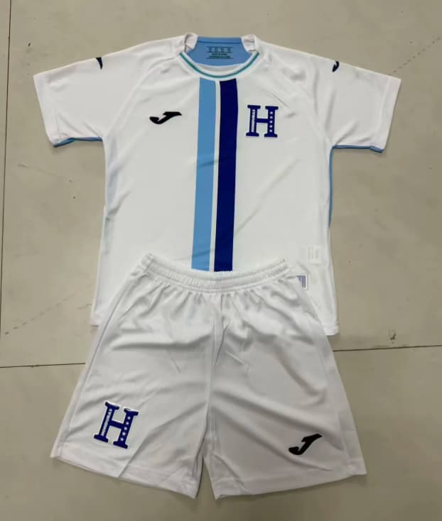Honduras 2026 Kids Away Soccer Jersey And Shorts