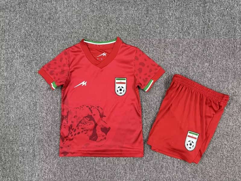 Iran 2026 Kids Away Soccer Jersey And Shorts Iran 2026 Kids Away Soccer Jersey And Shorts