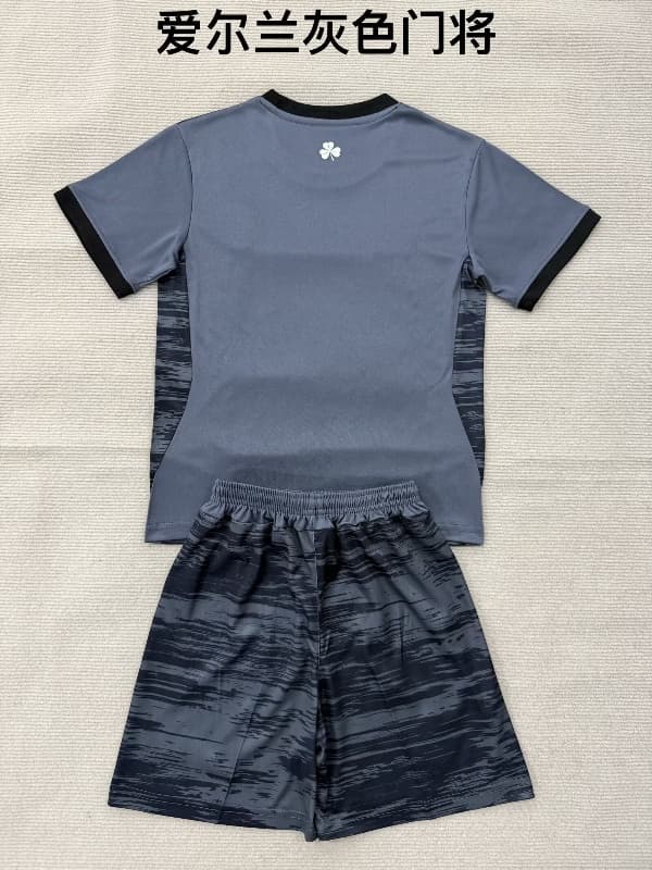 Ireland 2026 Kids Goalkeeper Grey Soccer Jersey And Shorts