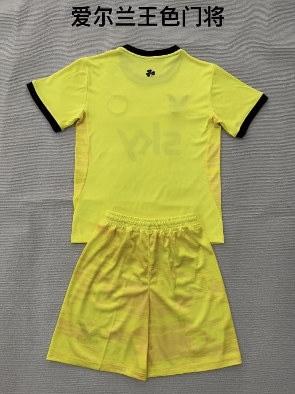 Ireland 2026 Kids Goalkeeper Yellow Soccer Jersey And Shorts