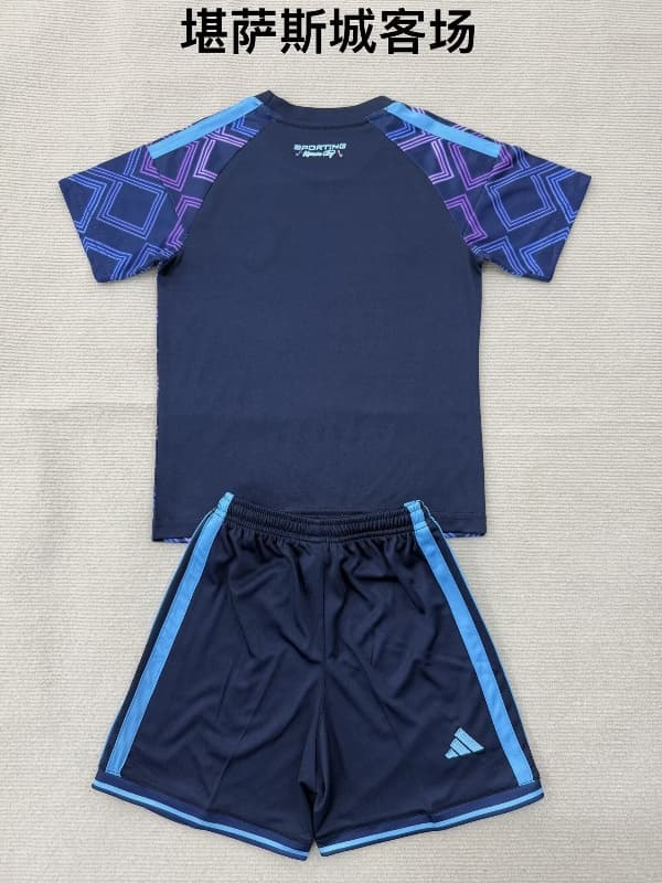 Kansas City 2026 Kids Away Soccer Jersey And Shorts