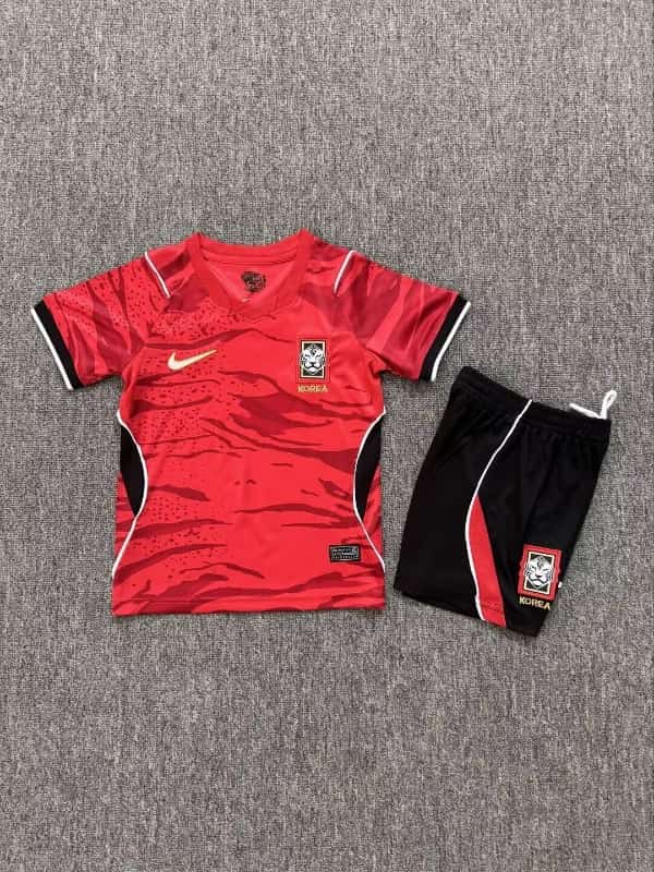 Korea 2026 Kids World Cup Home Soccer Jersey And Shorts