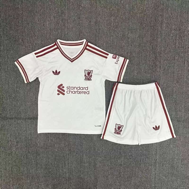 Liverpool 26/27 Kids Away Soccer Jersey And Shorts (Leaked)