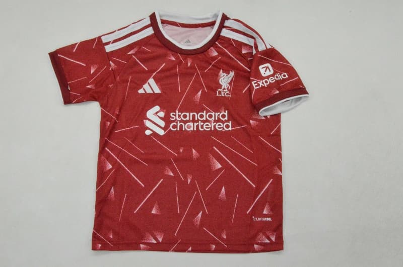 Liverpool 26/27 Kids Home Soccer Jersey And Shorts (Leaked)